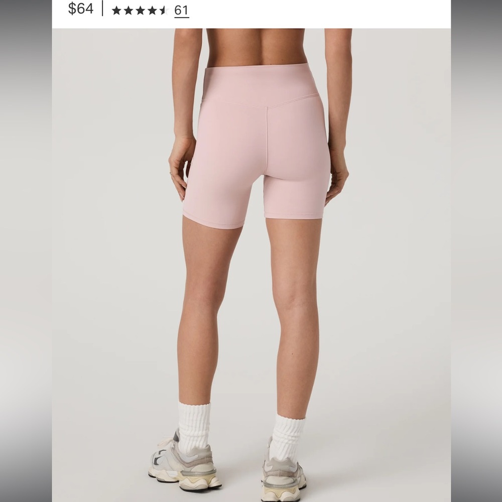 Vuori Women's Bike Shorts in Light Pink - Picture 8 of 9